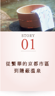 STORY01 從繁華的京都市區到隱蔽溫泉​