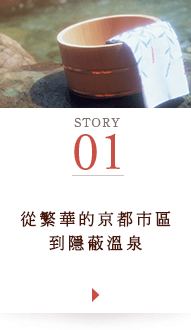 STORY01 從繁華的京都市區到隱蔽溫泉